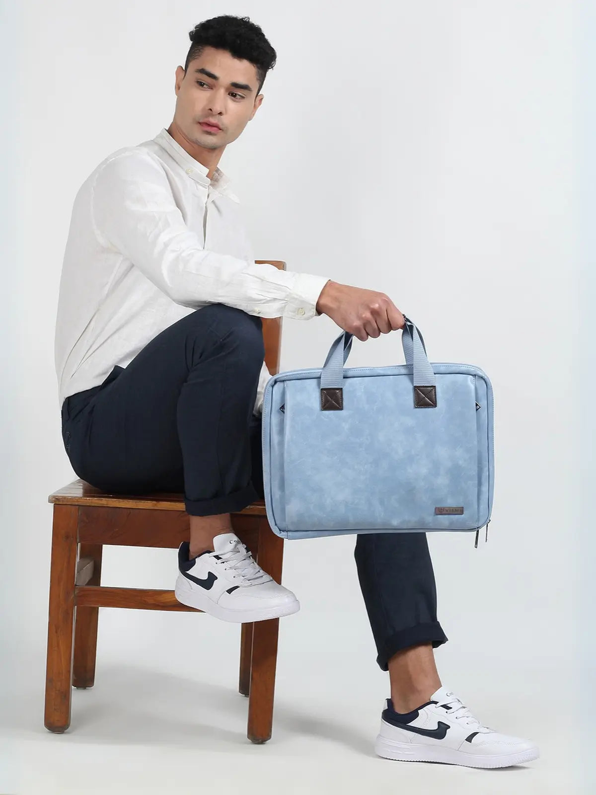 Timeless Unity Laptop Messenger Bag - Sky Blue