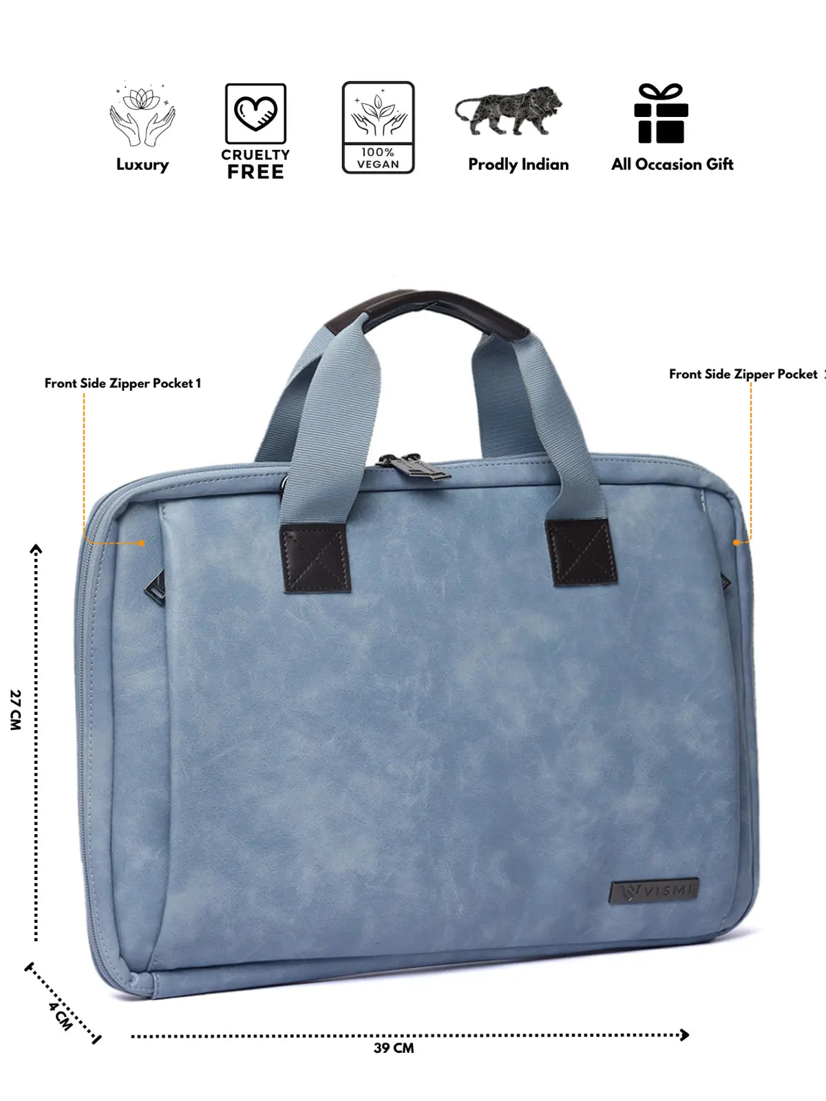 Timeless Unity Laptop Messenger Bag - Sky Blue