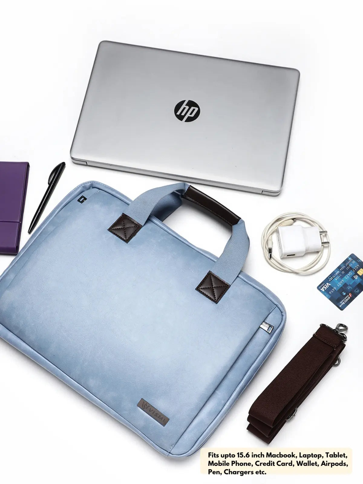 Timeless Unity Laptop Messenger Bag - Sky Blue