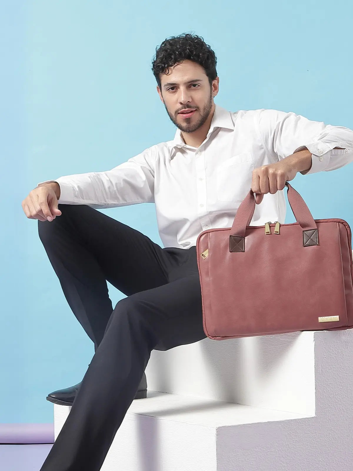 Timeless Unity Laptop Messenger Bag - Blush Pink
