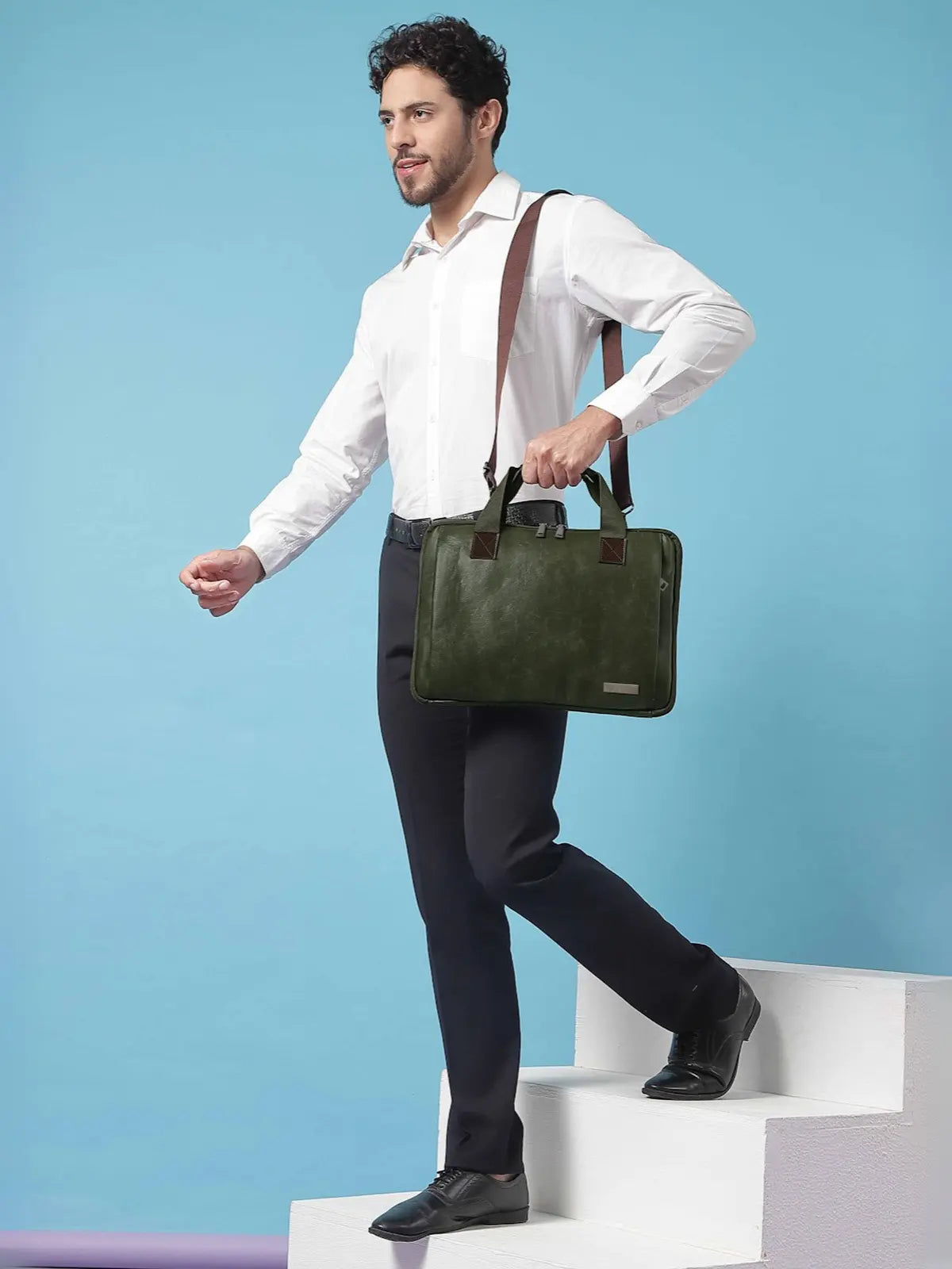 Timeless Unity Laptop Messenger Bag - Olive Green