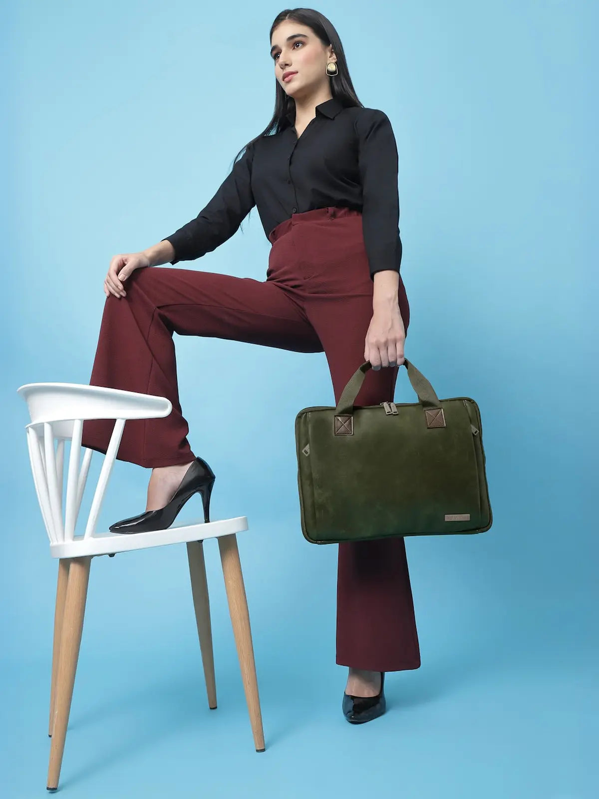 Timeless Unity Laptop Messenger Bag - Olive Green
