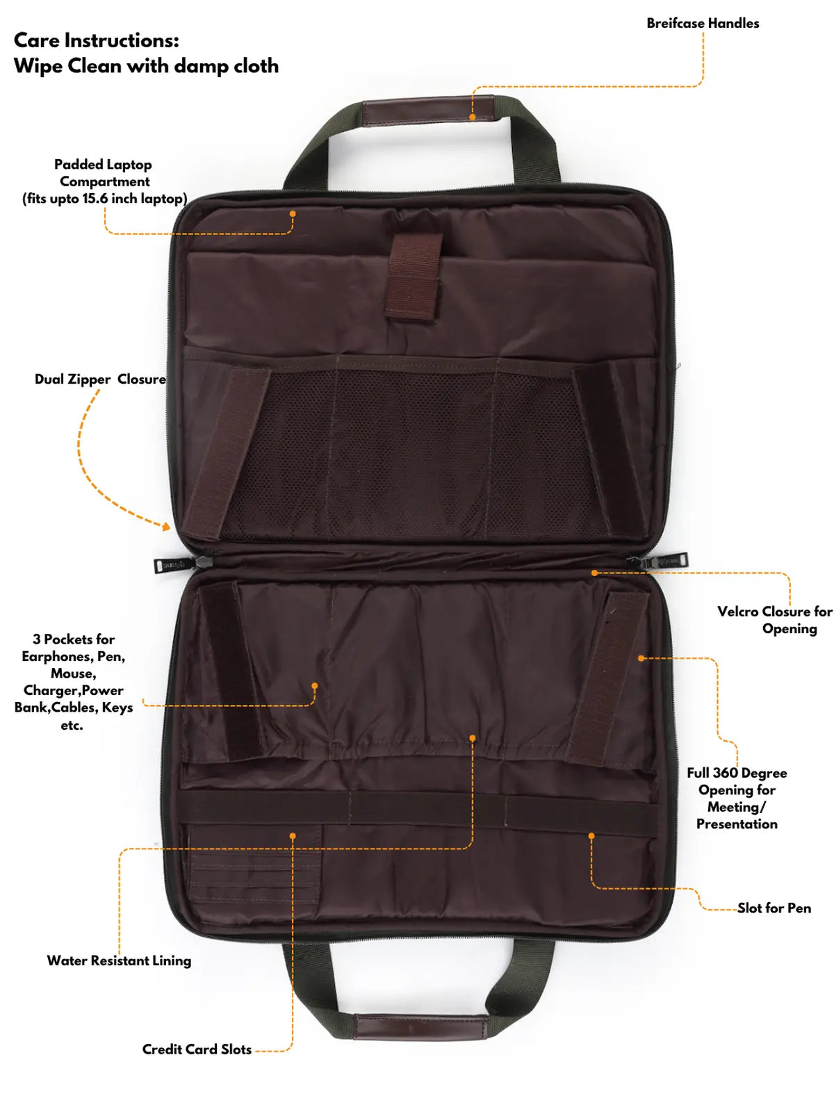Timeless Unity Laptop Messenger Bag - Olive Green
