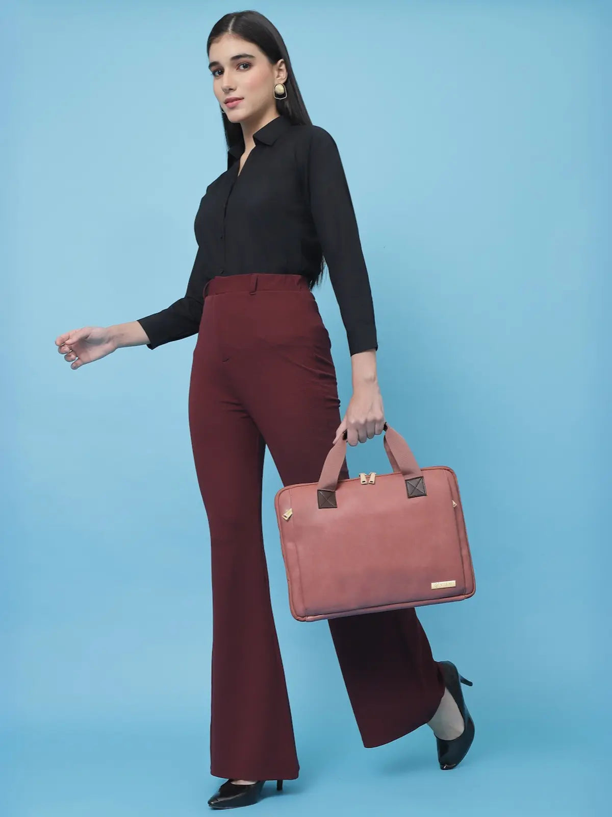 Timeless Unity Laptop Messenger Bag - Blush Pink