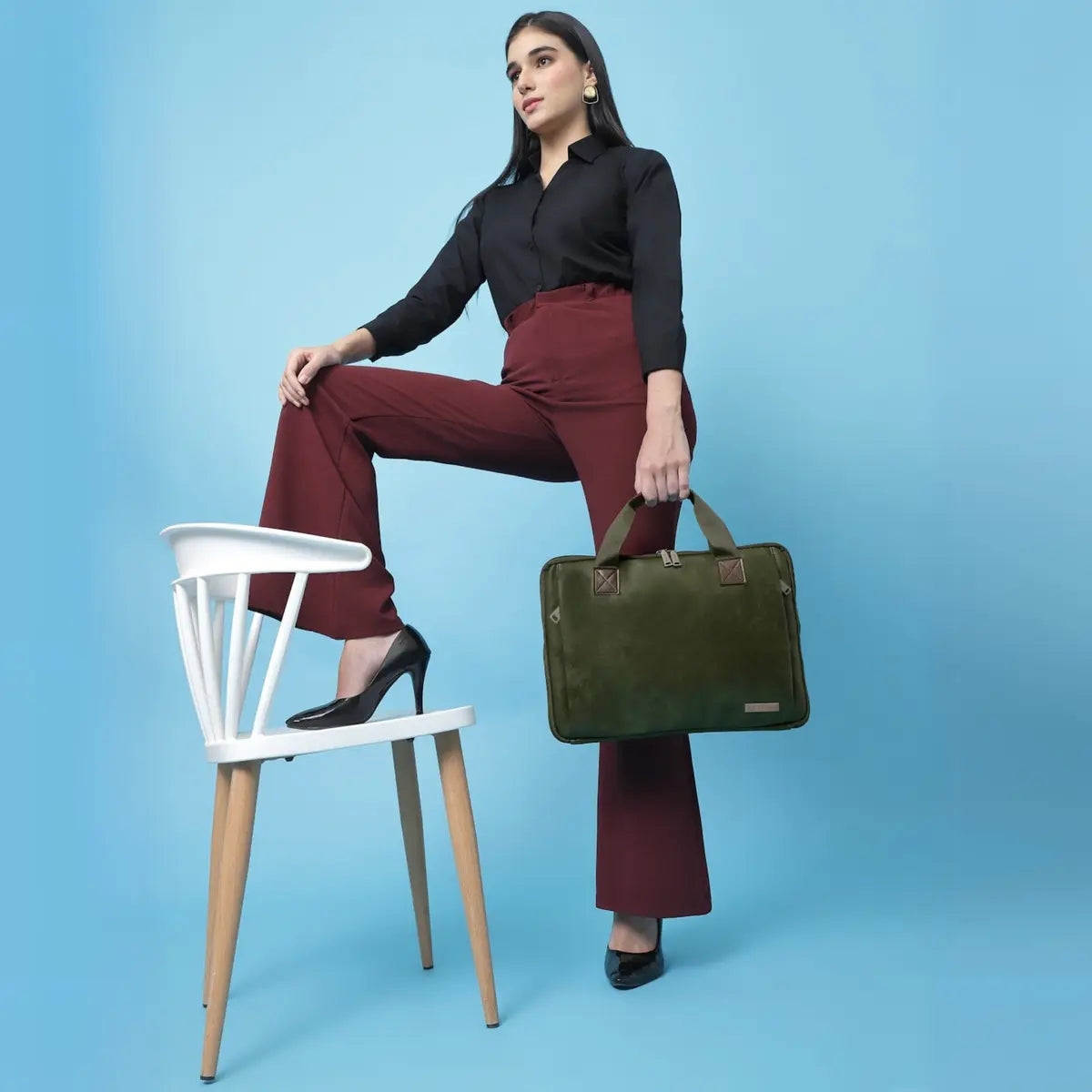 Timeless Unity Laptop Messenger Bag - Olive Green