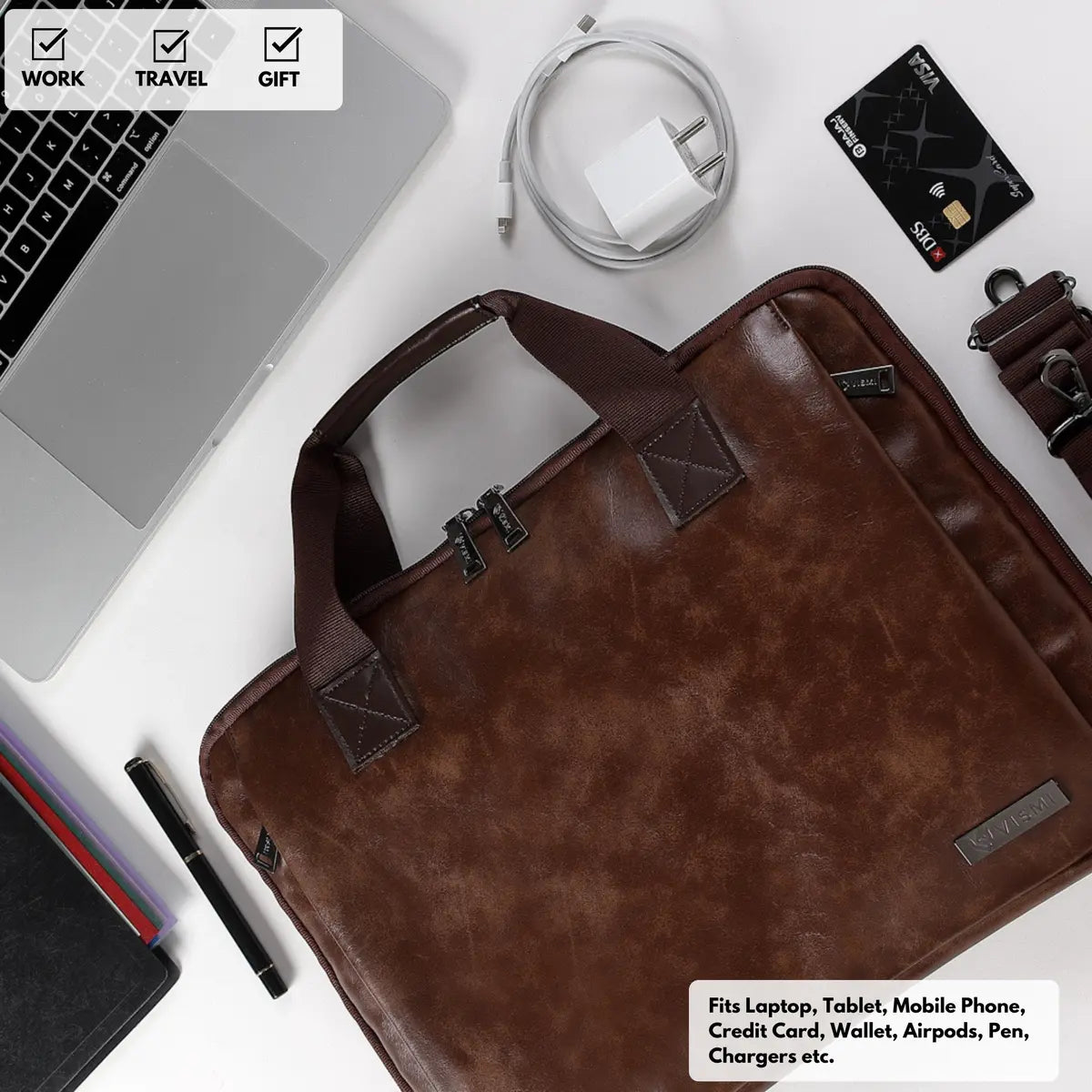 Special Rakhi Gift Combo - Laptop Bag + Satchel Handbag