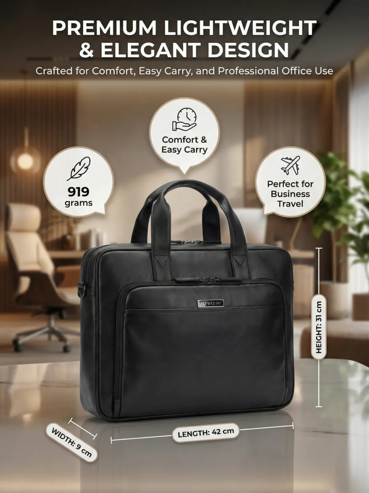Legacy Laptop Messenger Bag- Black