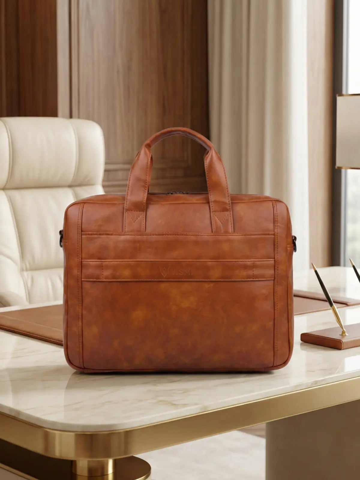 Legacy Laptop Messenger Bag- Tan