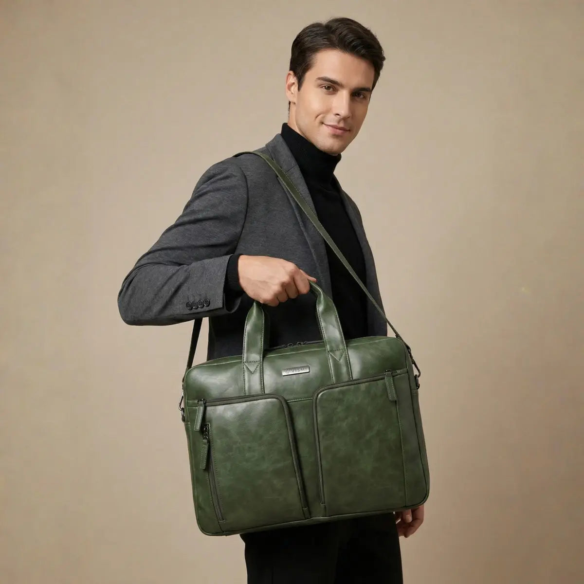 Timeless Orbit Laptop Bag - Olive Green