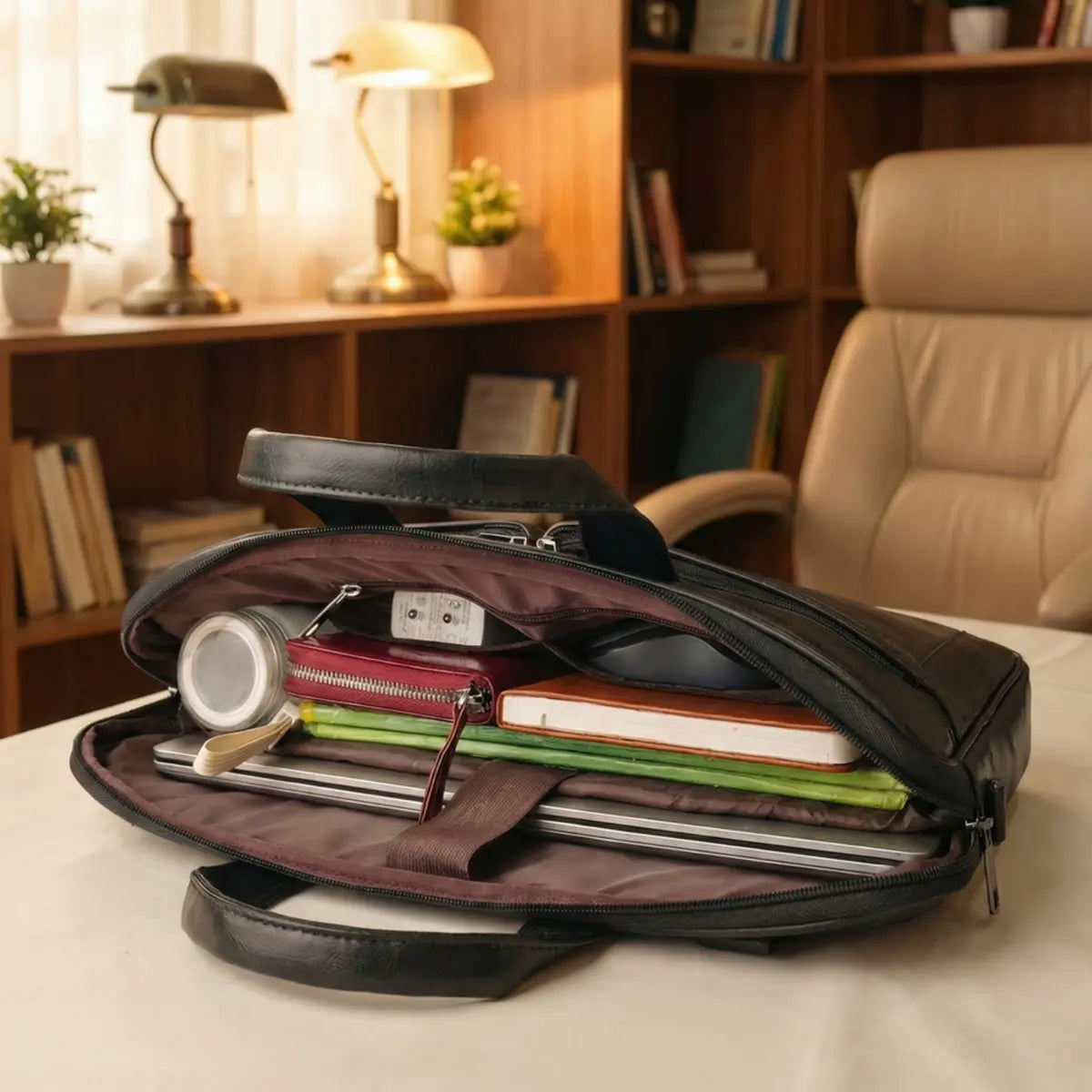 Timeless Monarch Laptop Messenger Bag - Black