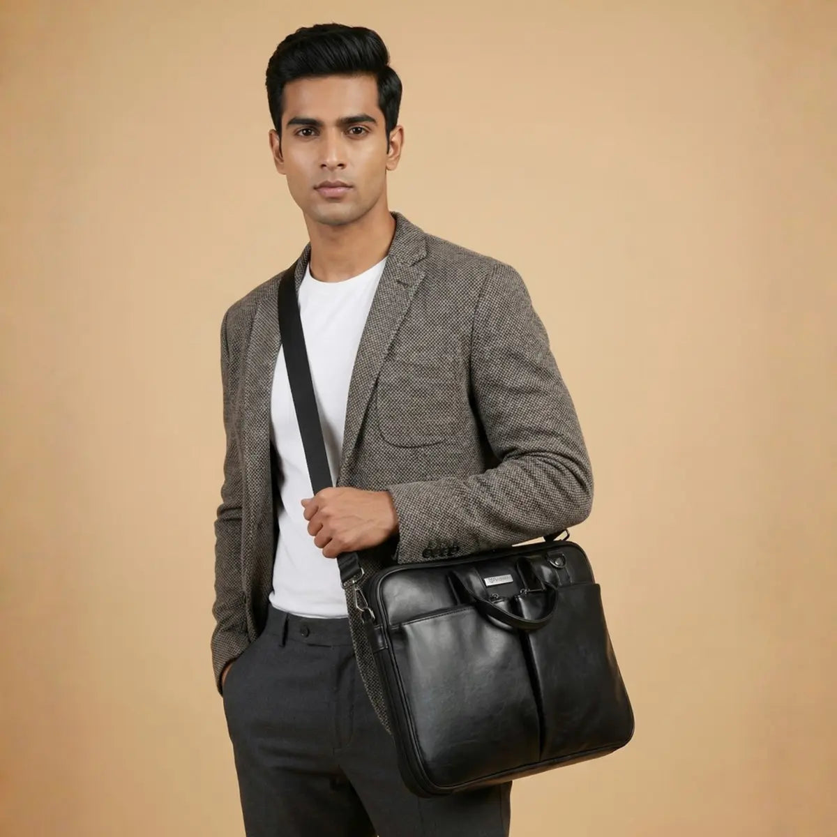 Timeless Monarch Laptop Messenger Bag - Black