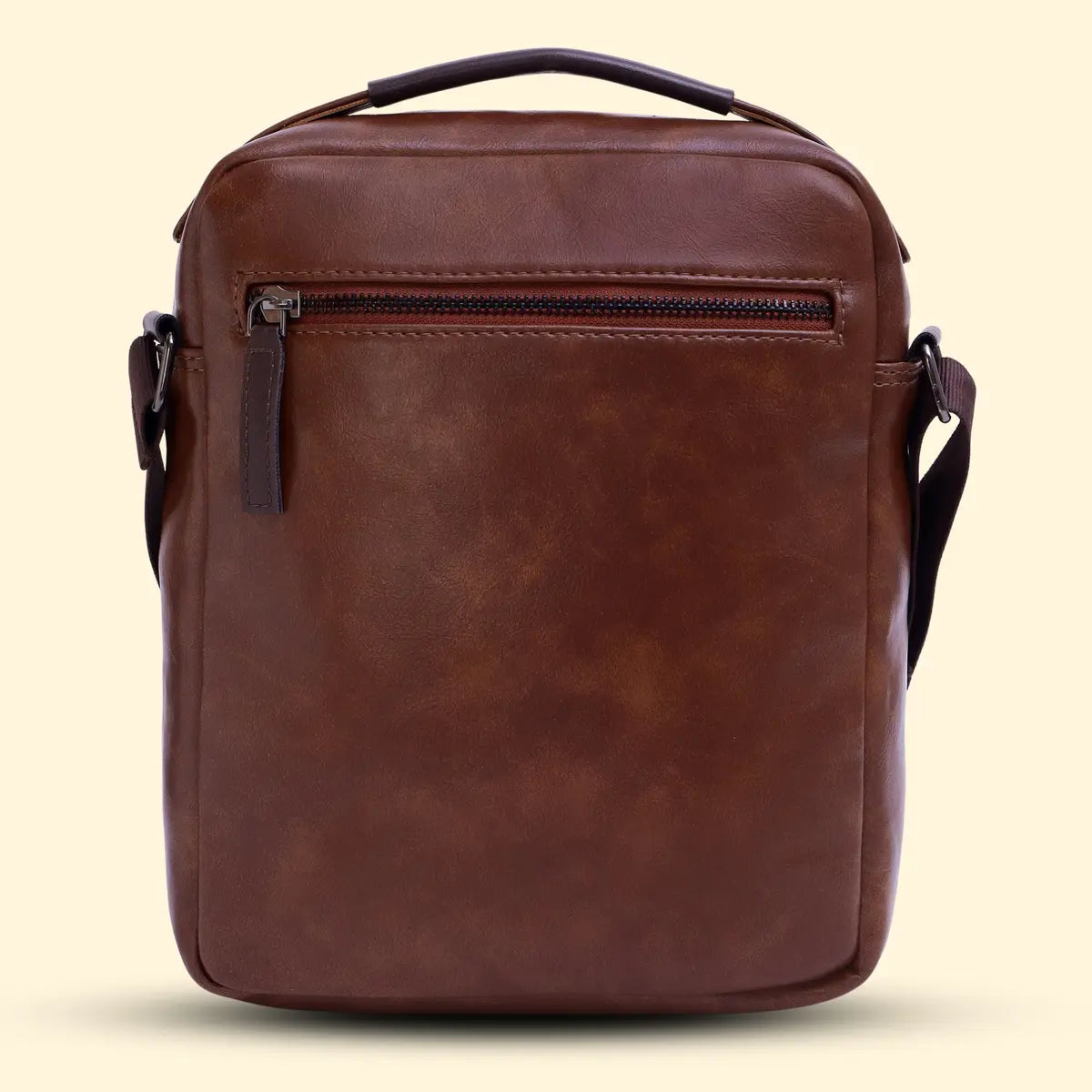 Timeless Alpha Men's Messenger Bag - Coffee Brown