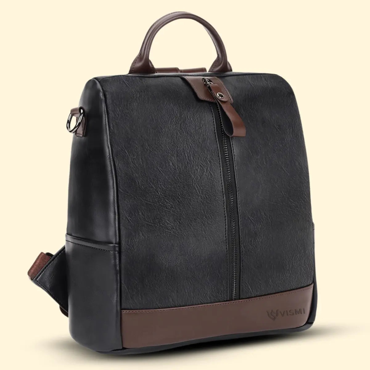 Timeless Aura Women Backpack Handbag - Black