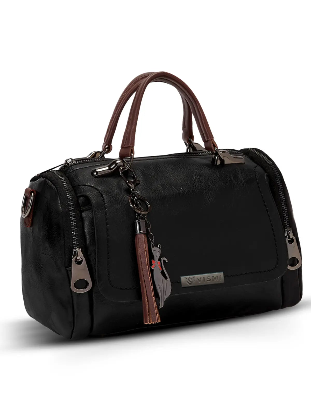 Timeless Mystique Satchel Handbag - Black