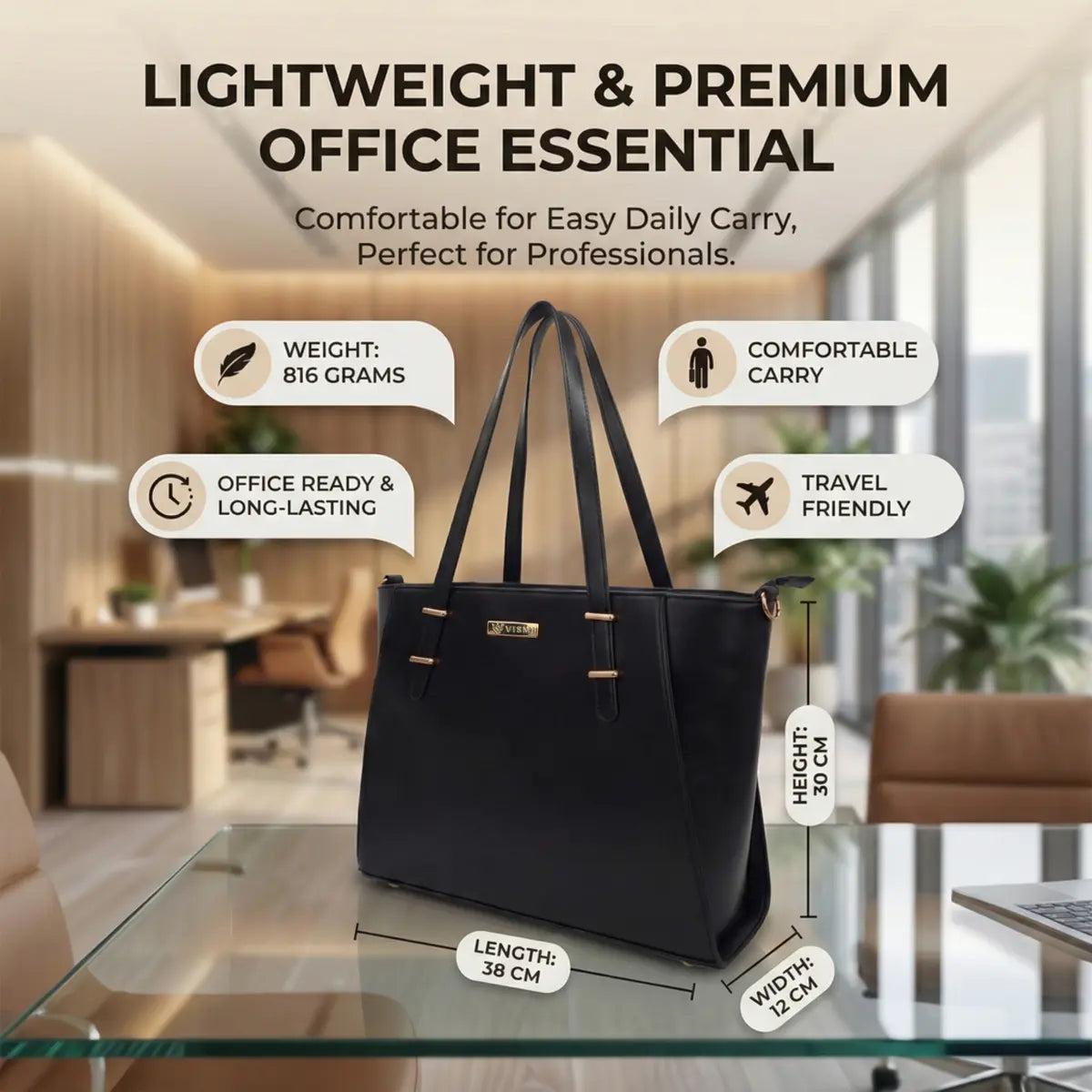 Timeless Contour Laptop Handbags - Black