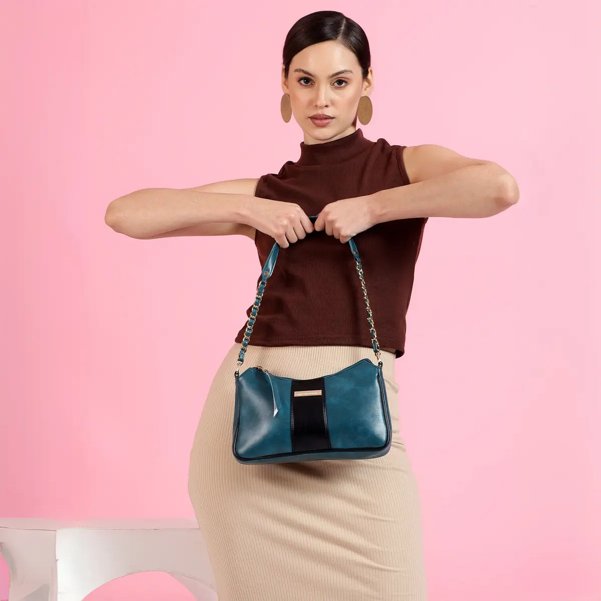 Special Rakhi Gift Combo - Men Sling Bag + Women Handbag
