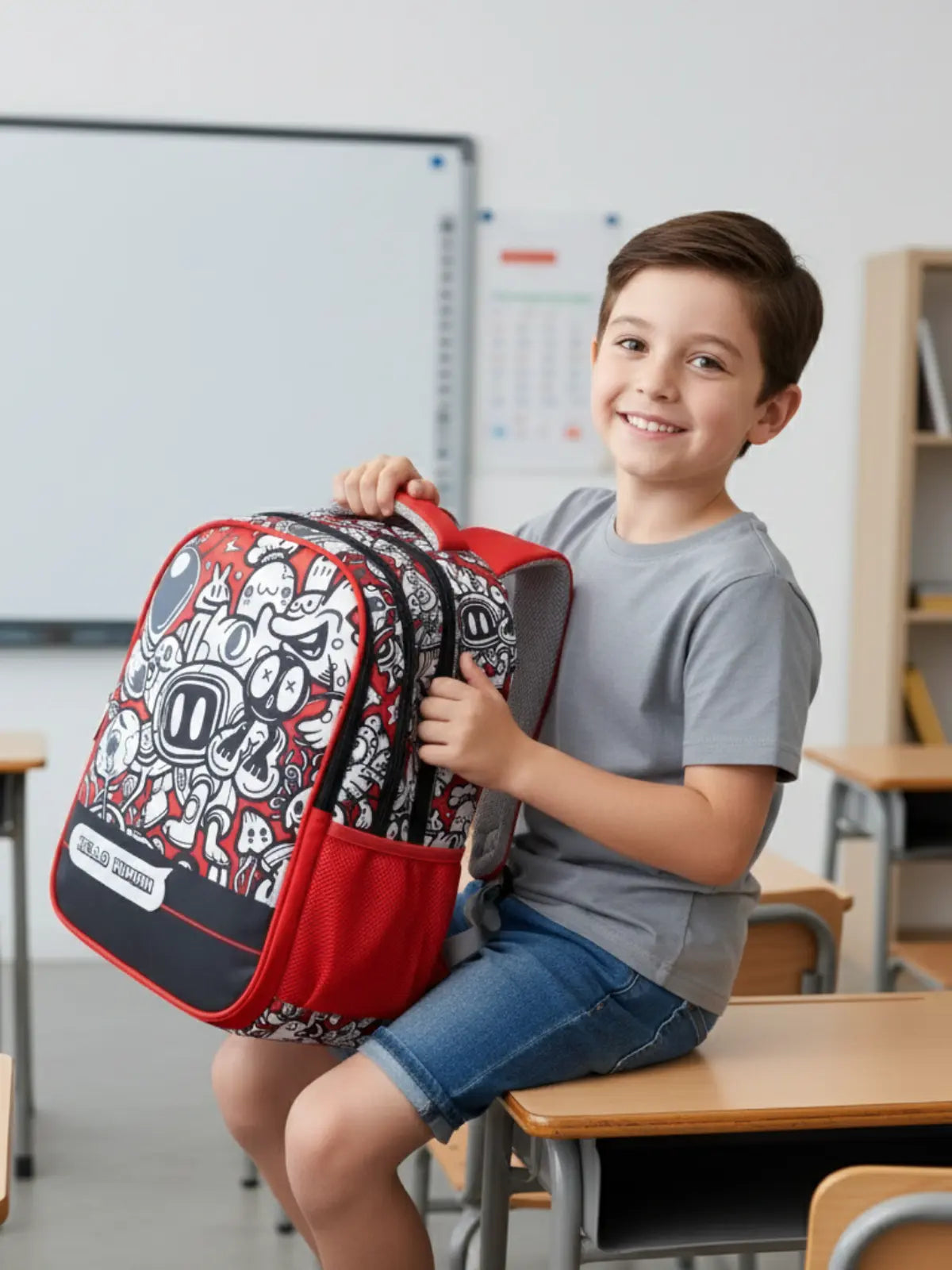 Everyday Essentials Elementary School Bag - Robot