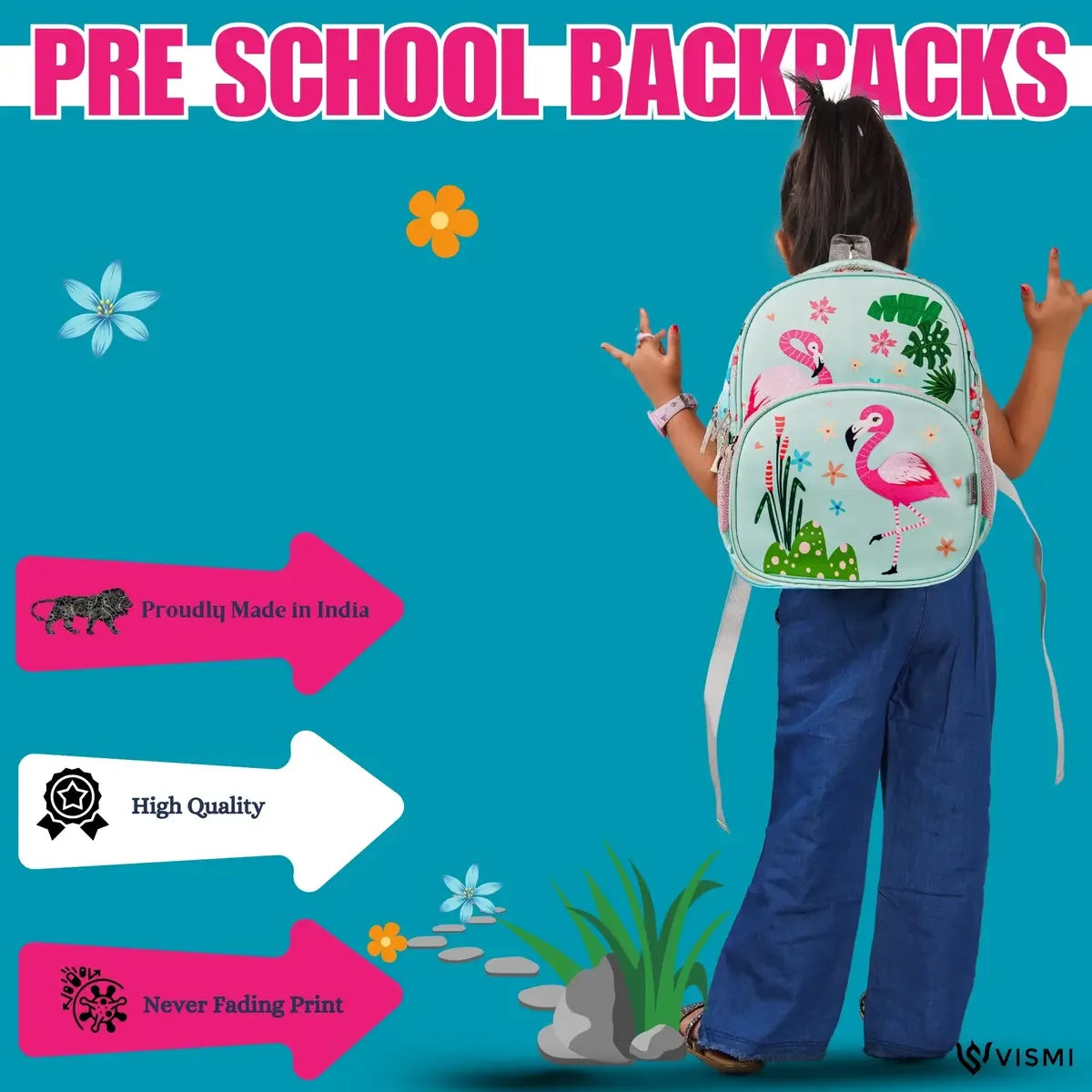 Everyday Essentials Pre School Bag - Flamingo