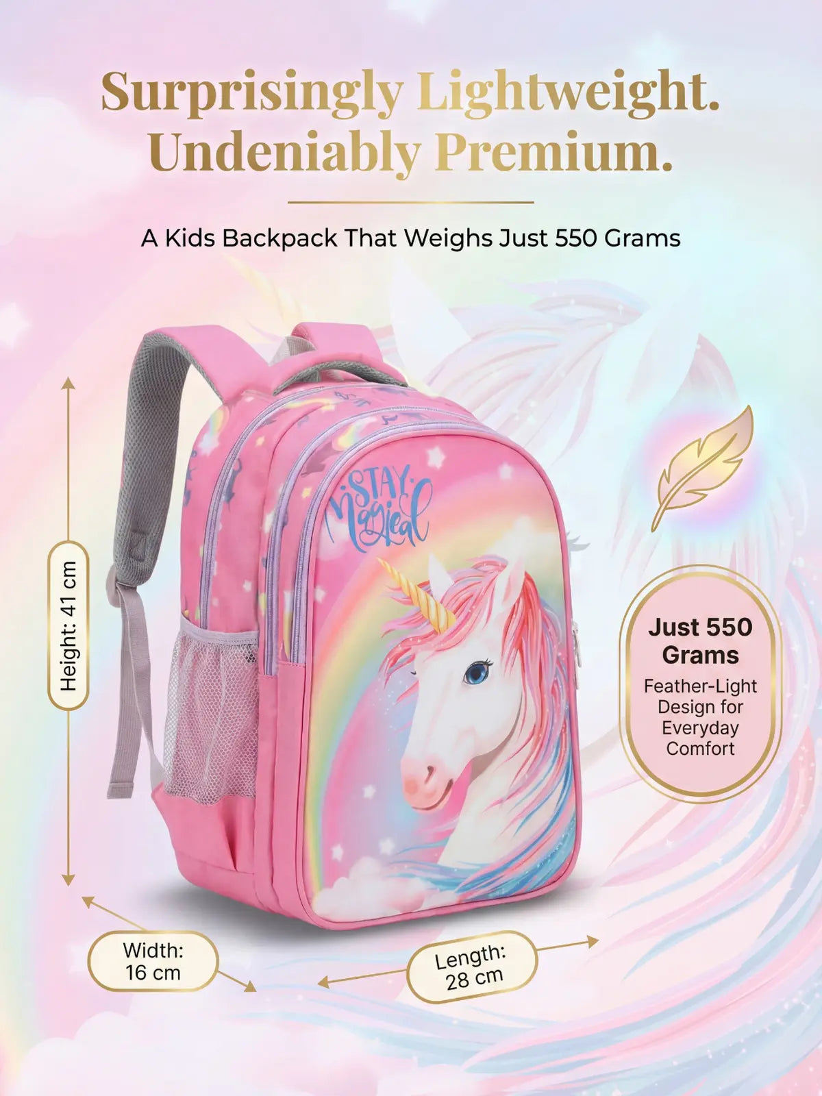 Customized School Bag – Unicorn Elementary Kids Backpack