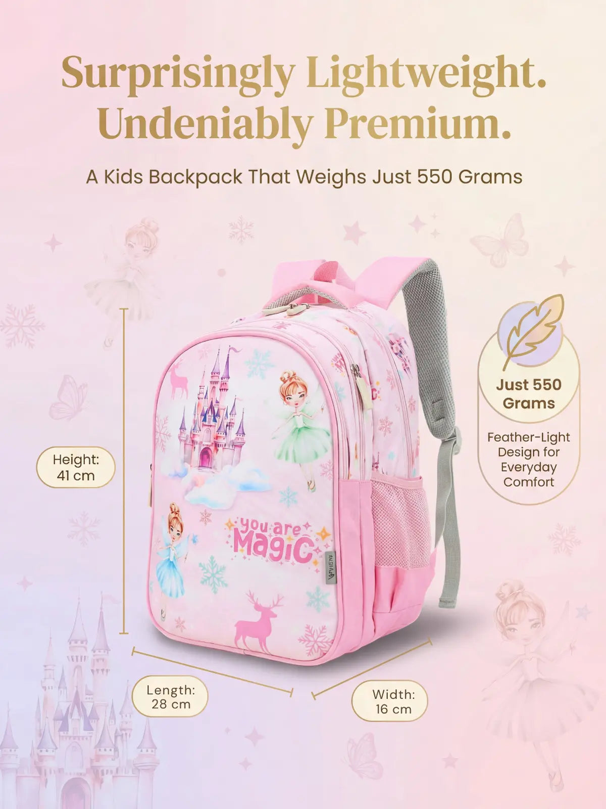 Everyday Essentials Elementary School Bag-Frozen Princess Pink