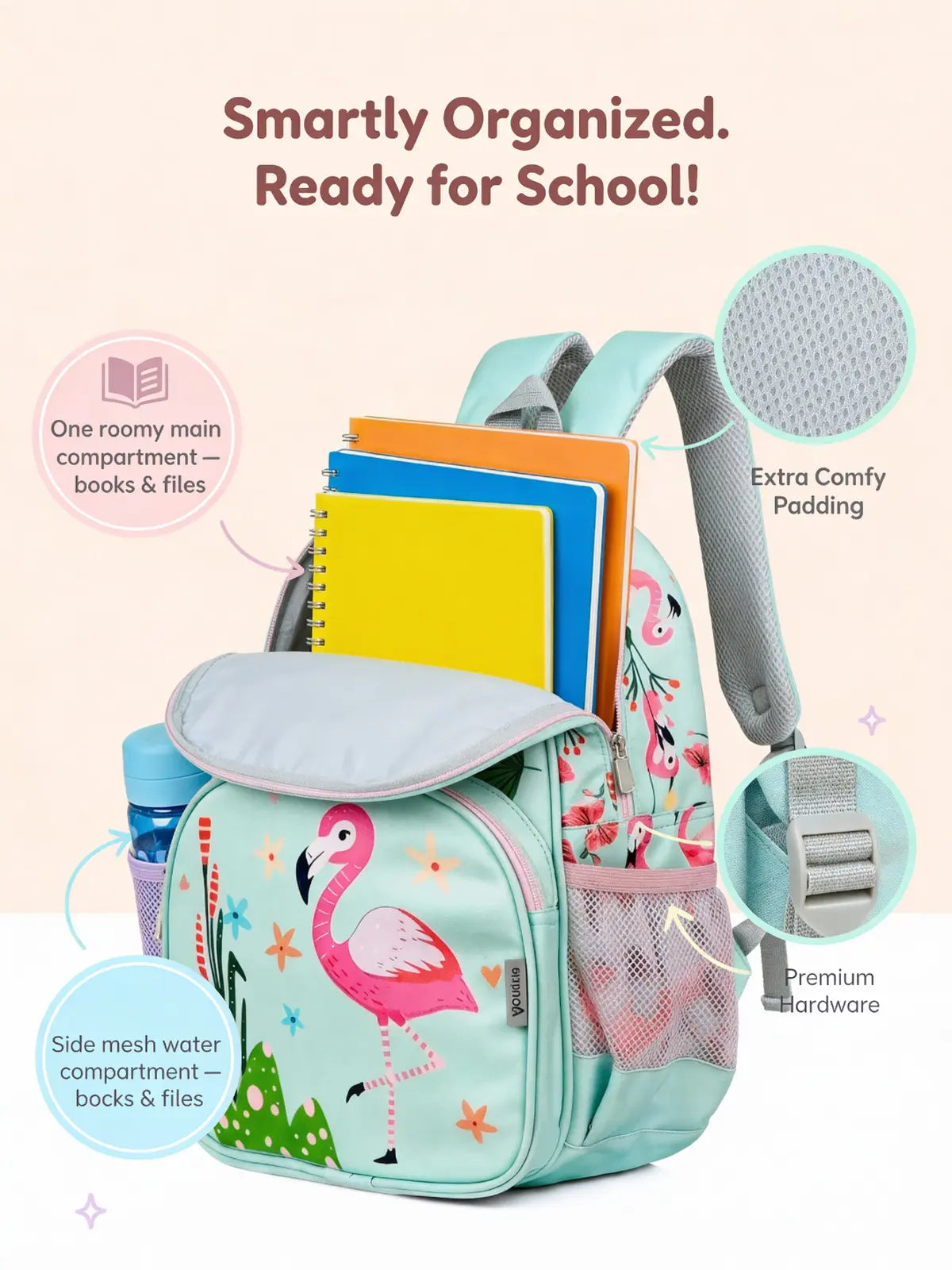 Everyday Essentials Pre School Bag - Flamingo