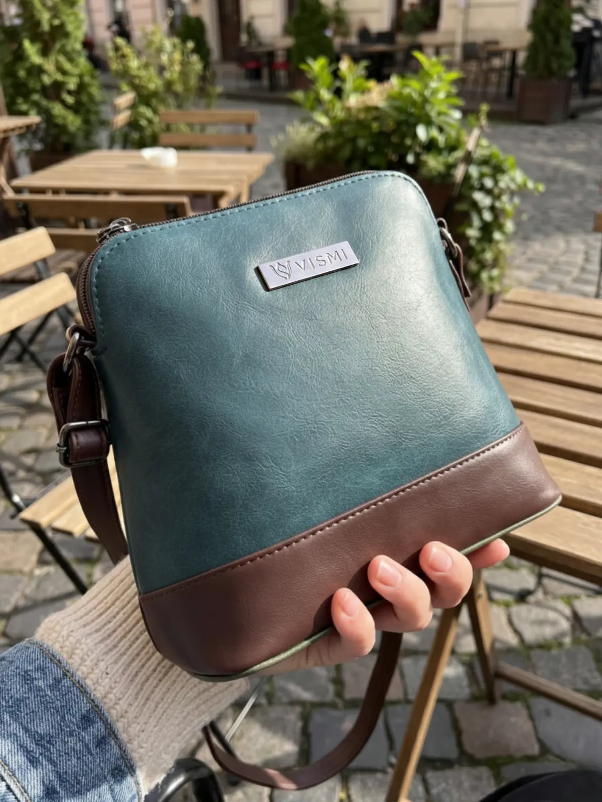 Timeless Luxe Women's Sling Bag - Teal blue