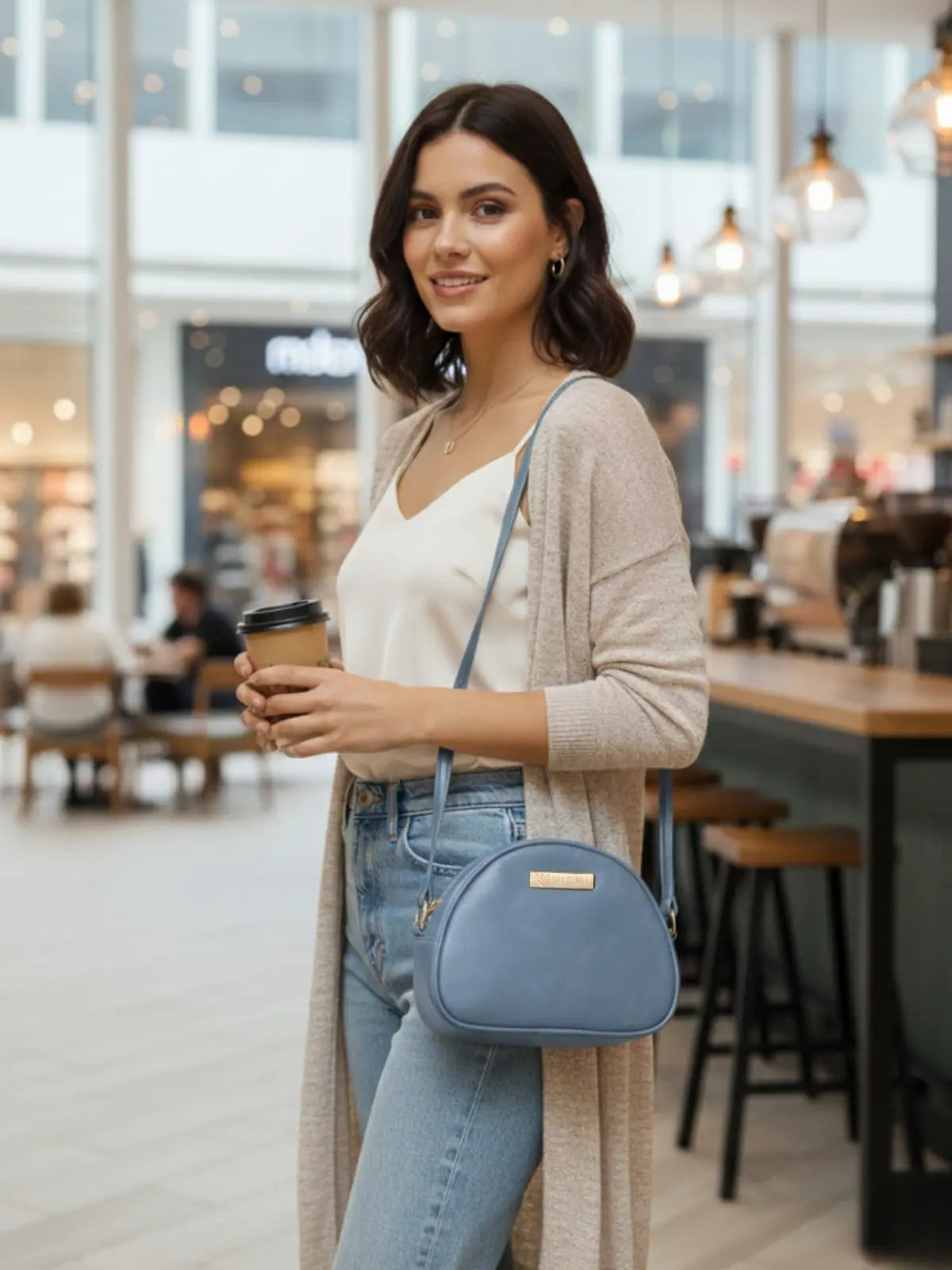 Timeless Chic Women's Sling Bag - Sky Blue