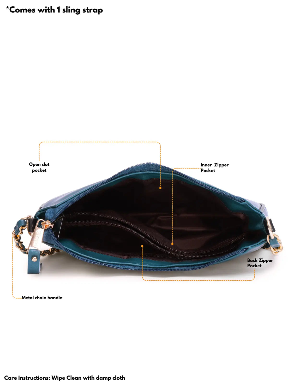 Timeless Glam Evening Bag - Teal blue