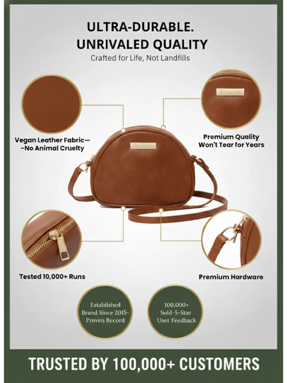 Timeless Chic Women's Sling Bag - Tan