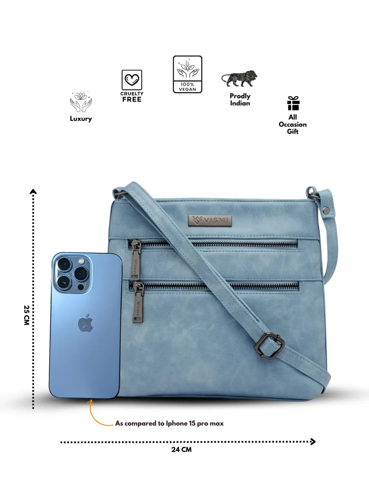 Timeless Versa Women's Sling Bag - Sky Blue