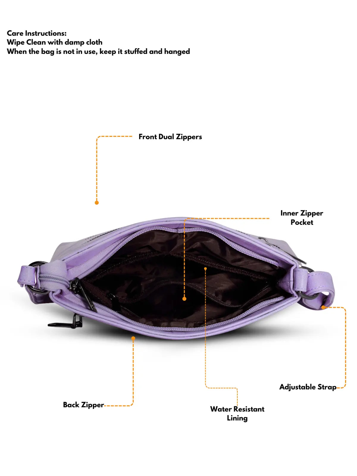 Timeless Versa Women's Sling Bag - Lavender
