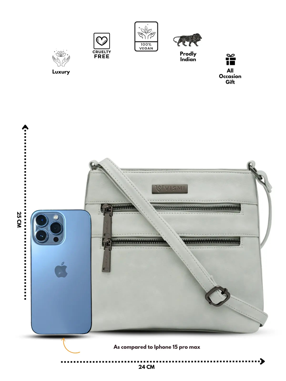 Timeless Versa Women's Sling Bag - Grey