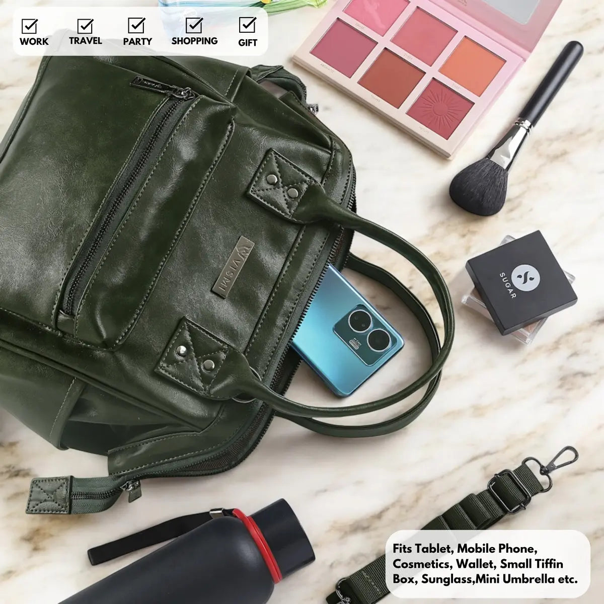 Timeless Trinity 3 in 1 Bag - Olive Green