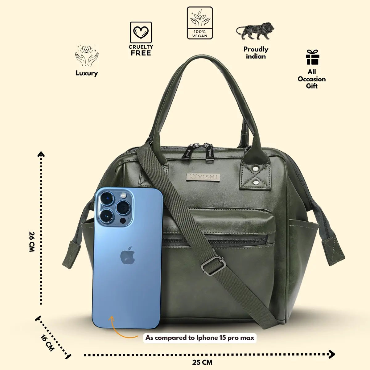 Timeless Trinity 3 in 1 Bag - Olive Green