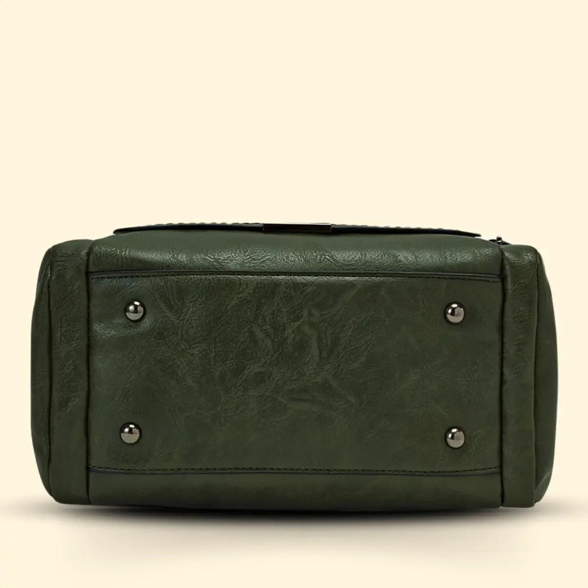Timeless Mystique Satchel Handbag Olive Green Interior