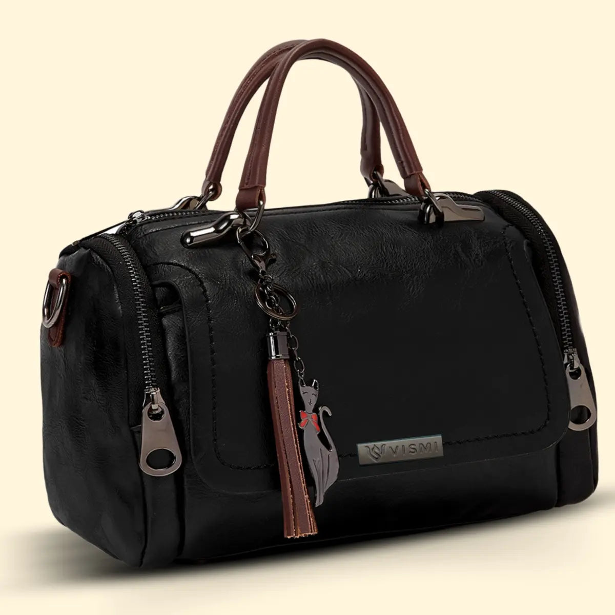 Timeless Mystique Satchel Handbag - Black