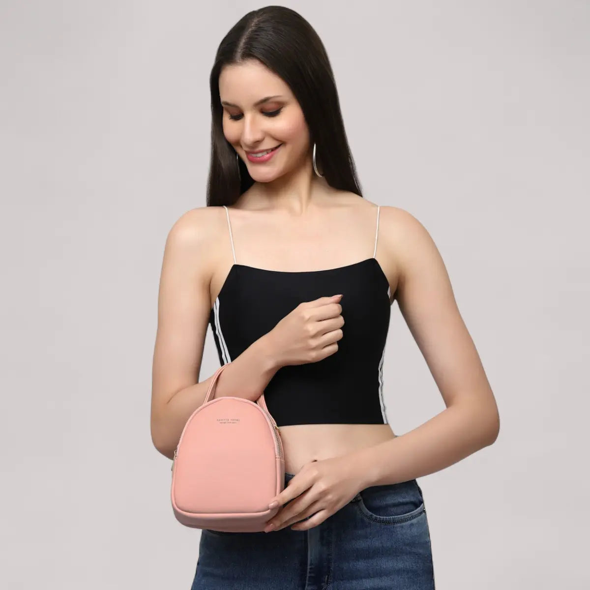 Stylish Sling Crossbody Handbag- Pink