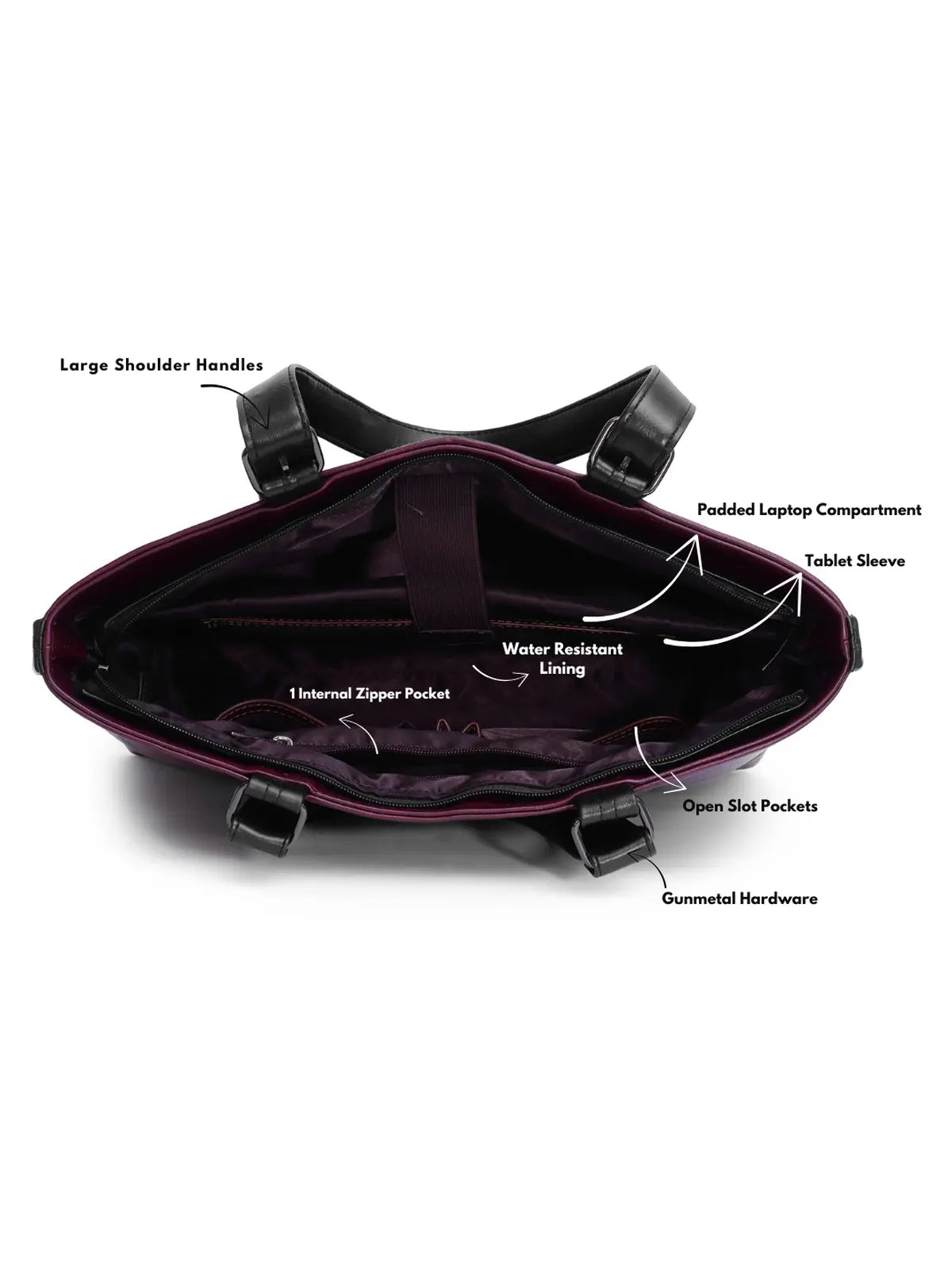 Timeless Classic Work Tote Bag - Wine