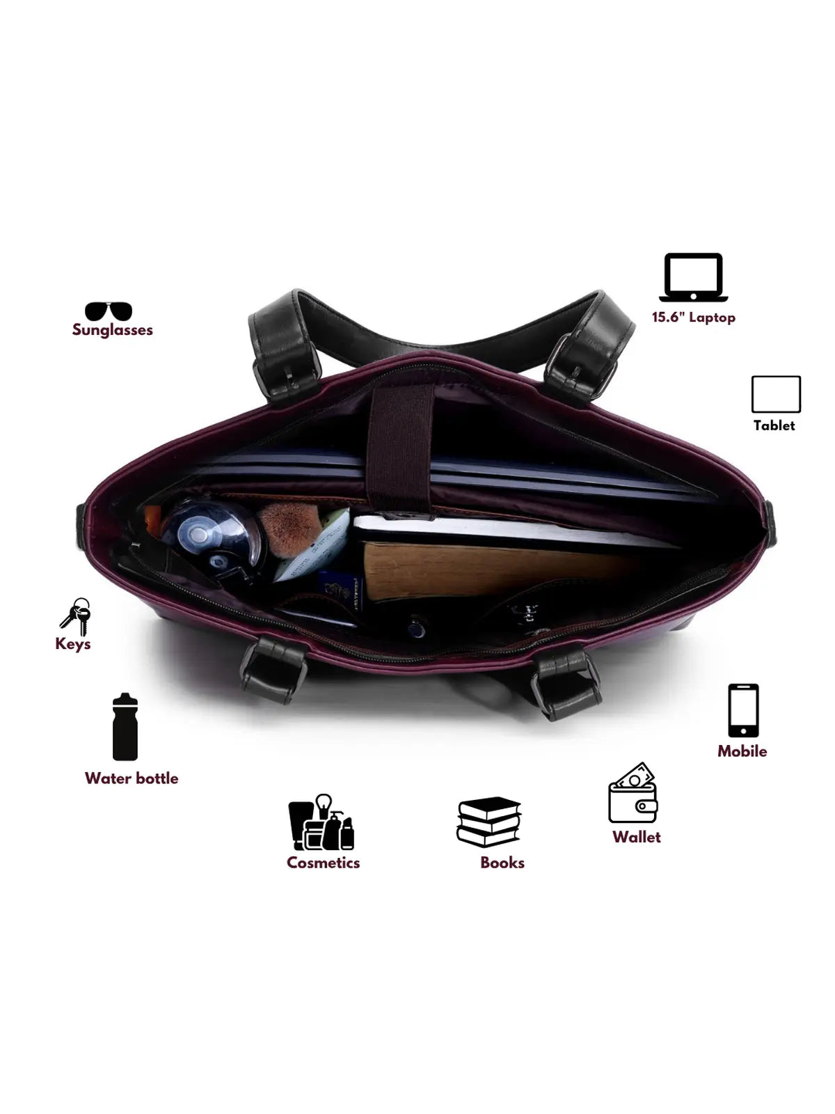 Timeless Classic Work Tote Bag - Wine