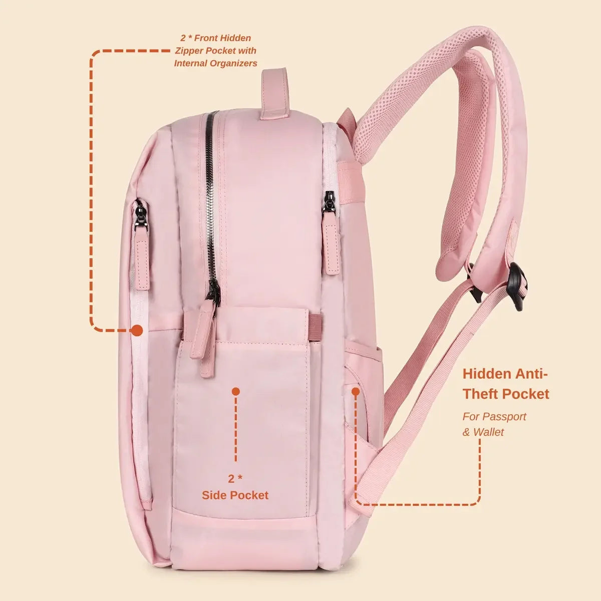 Classic-Pink-Laptop-Backpack–Everyday-Essentials-Professional-Work-Bag