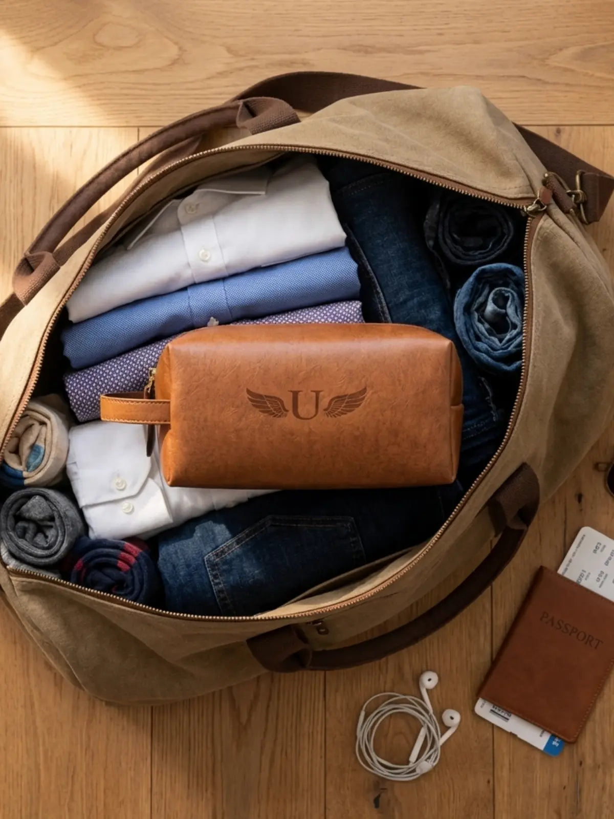 Formé Travel Pouch - Tan