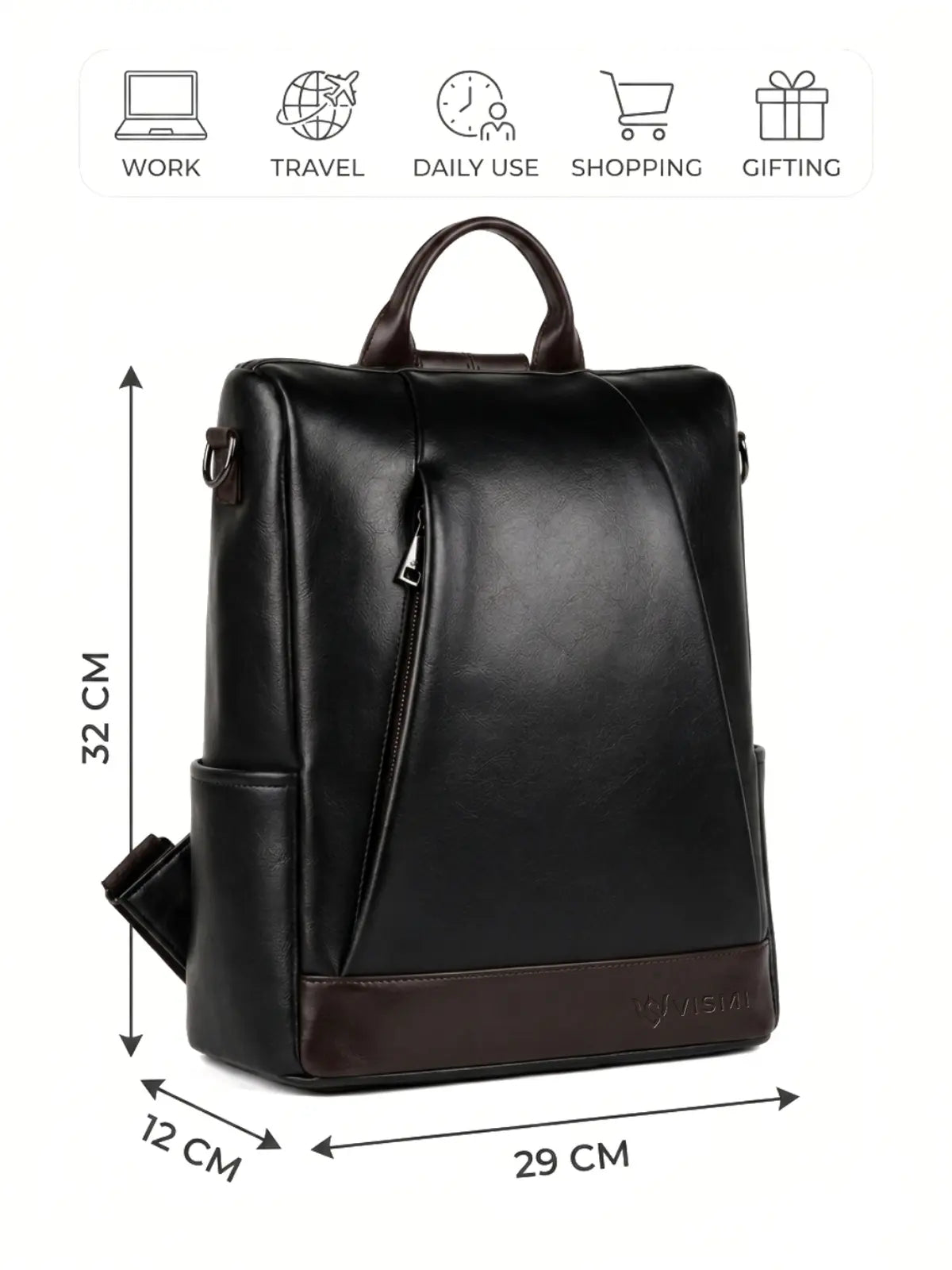 Timeless Kiara Women Backpack Handbag - Black