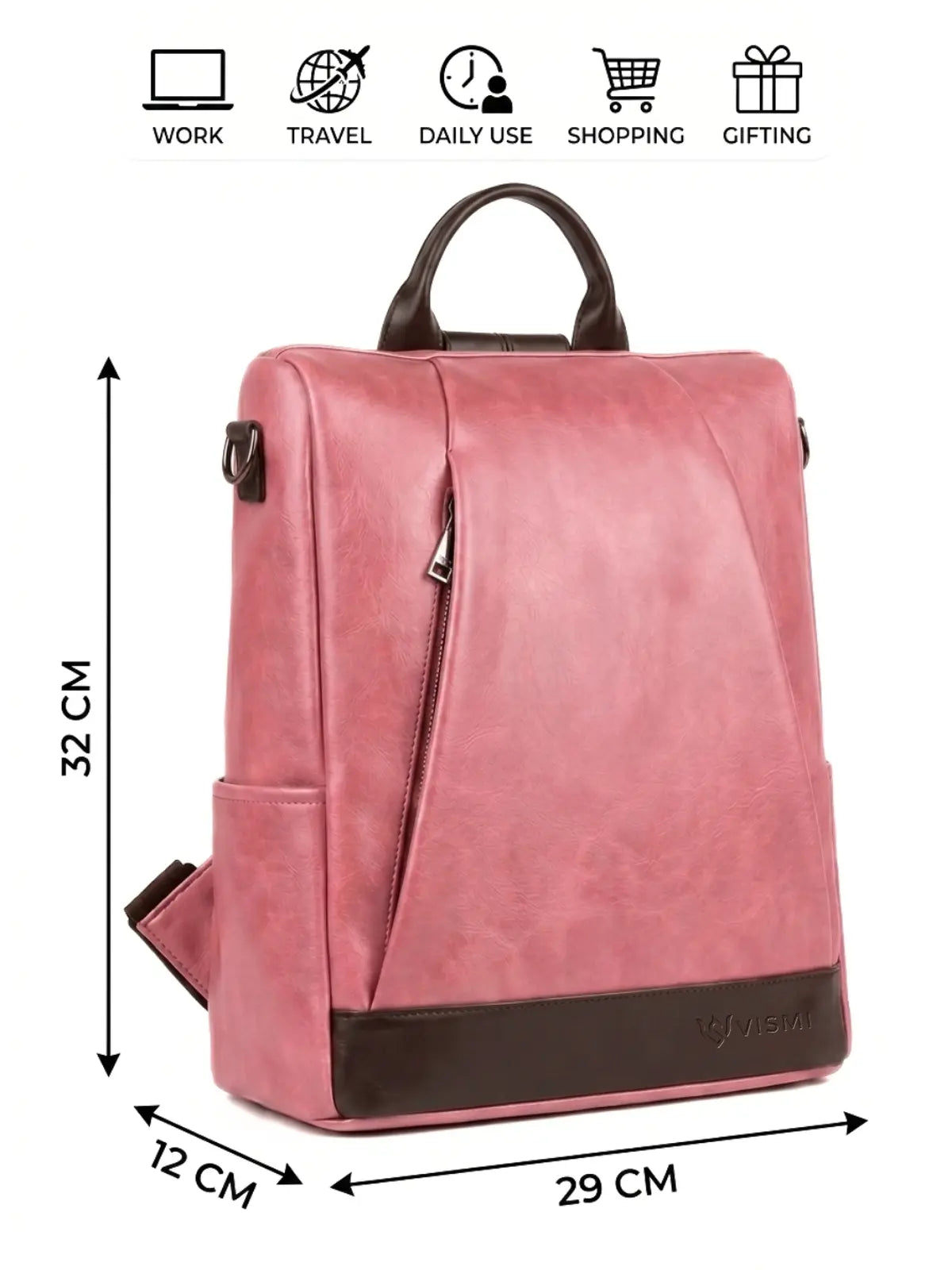 Timeless Kiara Women Backpack Handbag - Blush Pink
