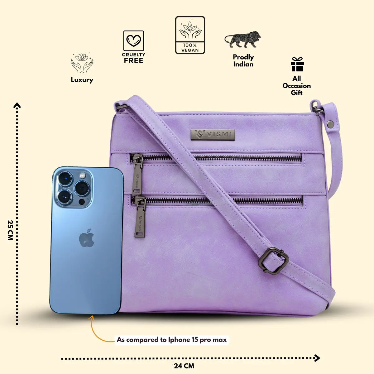 Timeless Versa Women's Sling Bag - Lavender