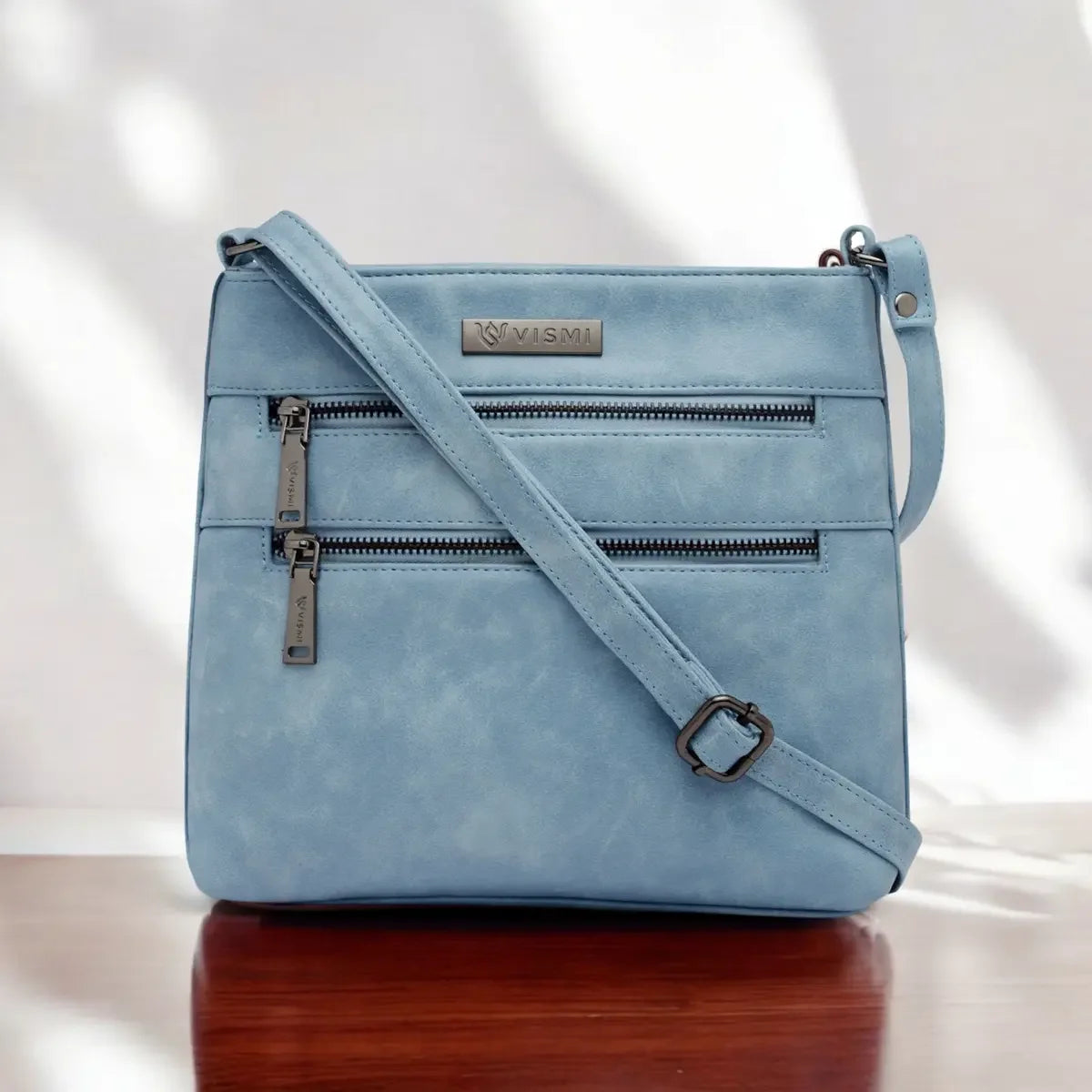 timeless-versa-women-sling-bag-sky-blue-front-view