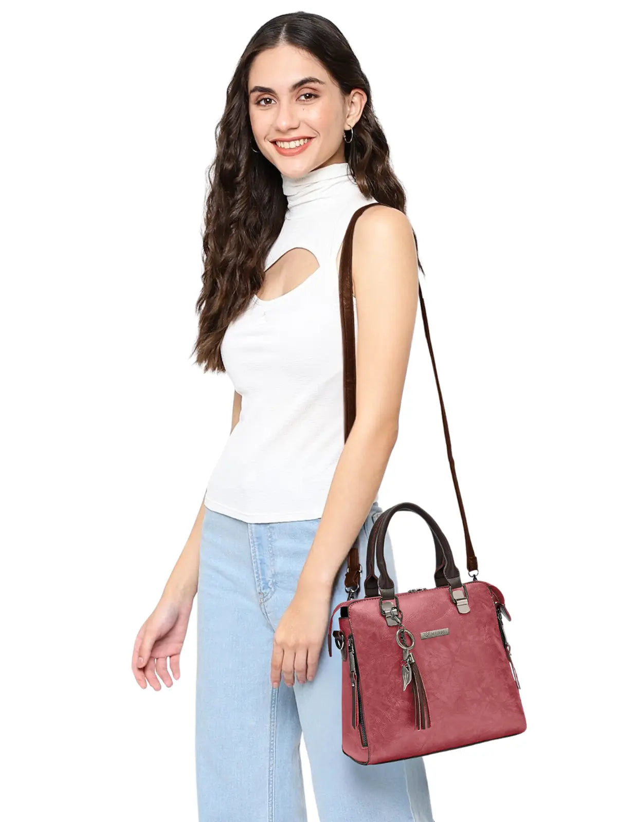 Timeless Elegance Satchel Handbag - Blush Pink