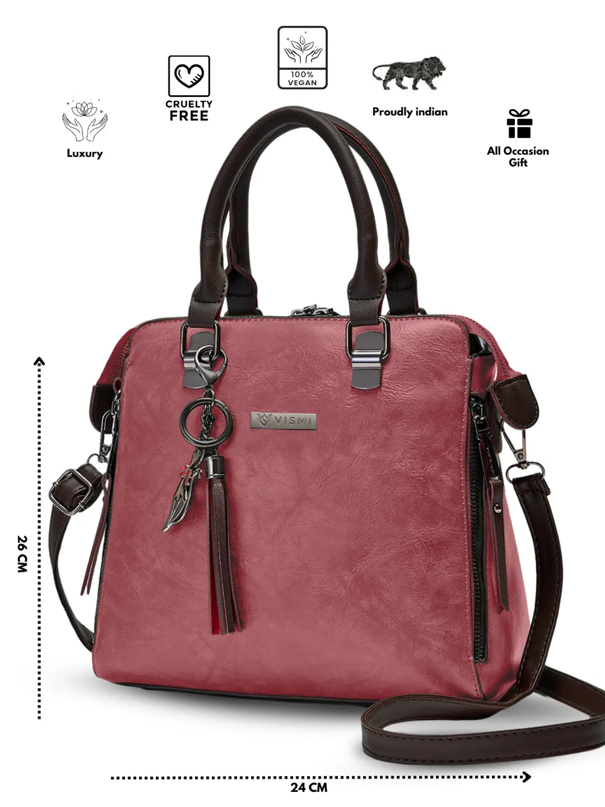 Timeless Elegance Satchel Handbag - Blush Pink