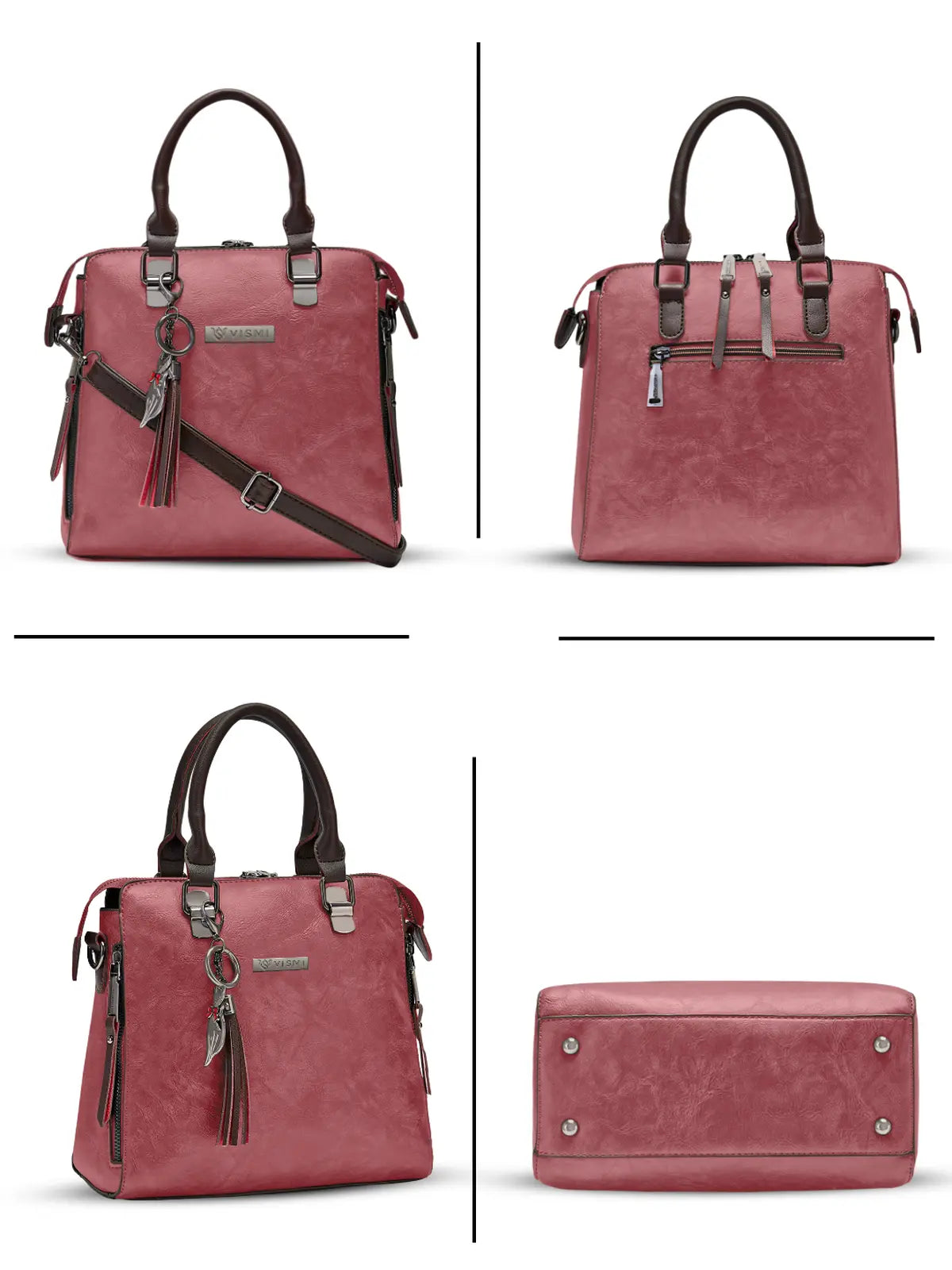 Timeless Elegance Satchel Handbag - Blush Pink