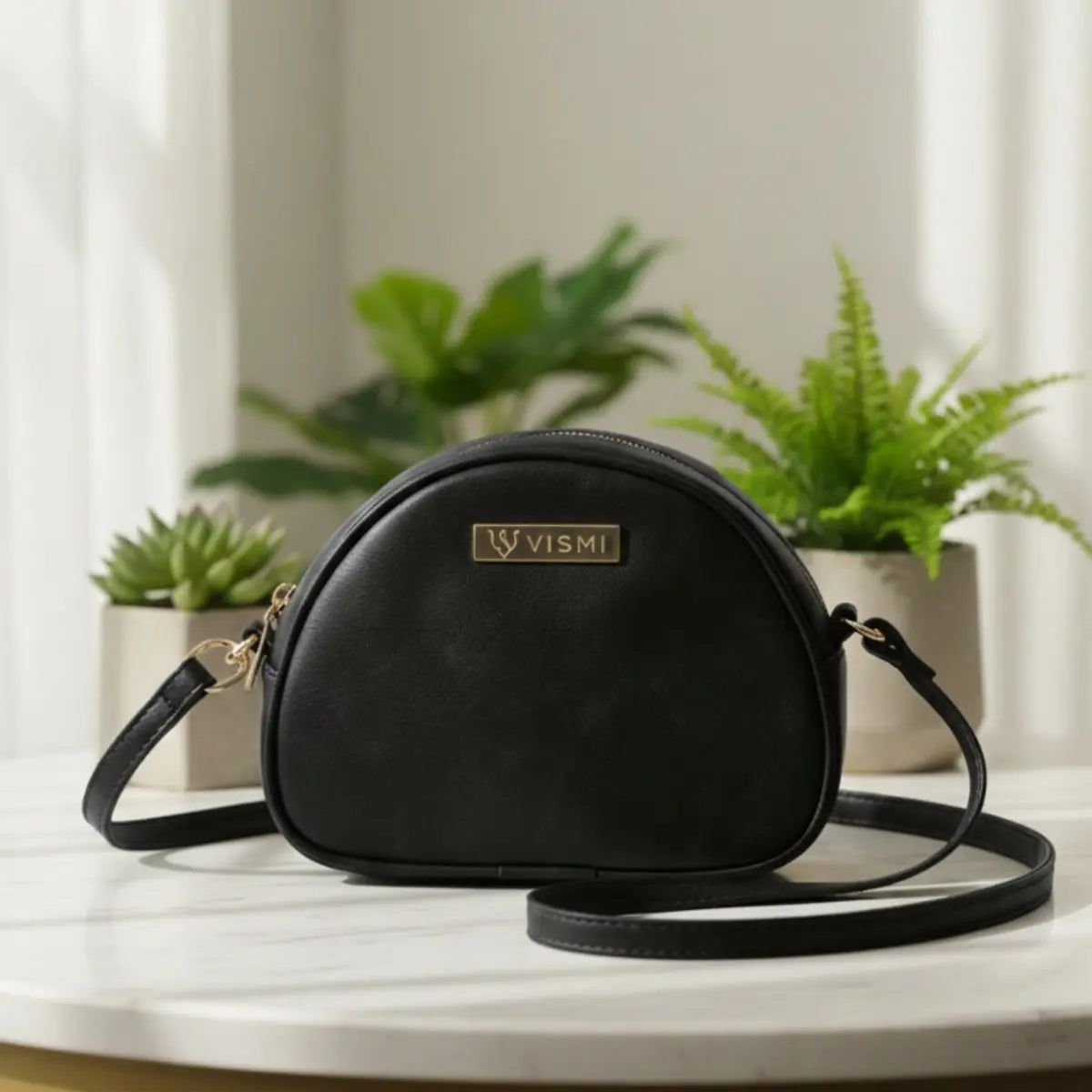 Timeless Chic Women's Sling Bag - Black