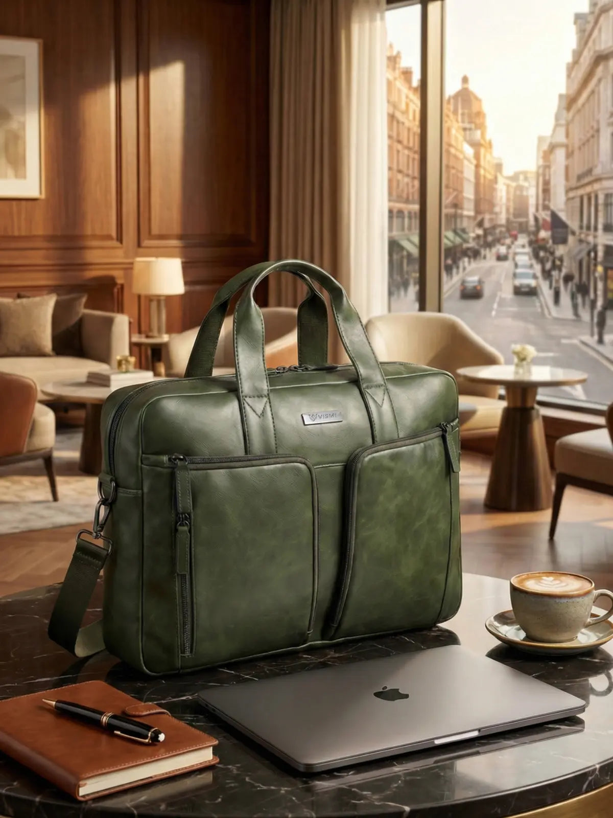 Timeless Orbit Laptop Bag - Olive Green